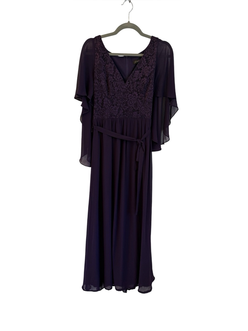 Formal Maxi Dress with Flutter Sleeves